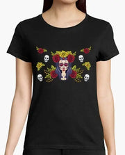 Comprar Camiseta mujer La Muerte Bandera España La Flamenca de Borgoña Patricia Muñoz VOX