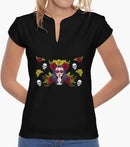 Comprar Camiseta mujer La Muerte cuello mao Bandera España La Flamenca de Borgoña Patricia Muñoz VOX