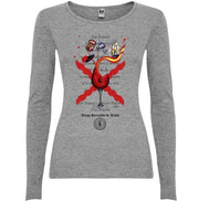 Comprar Camiseta mujer manga larga Brindis de los Tercios y poema Bandera España La Flamenca de Borgoña Patricia Muñoz VOX