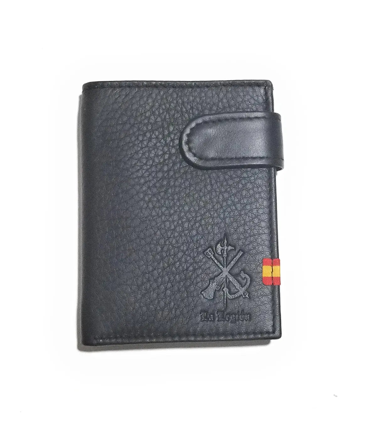 Comprar Cartera Legión bandera España Negra La Flamenca de Borgoña, Bandera de España, Cruz de Borgoña, Patricia Muñoz, VOX, Santiago Abascal 