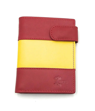 Cartera caballero piel Ubrique vertical bandera España