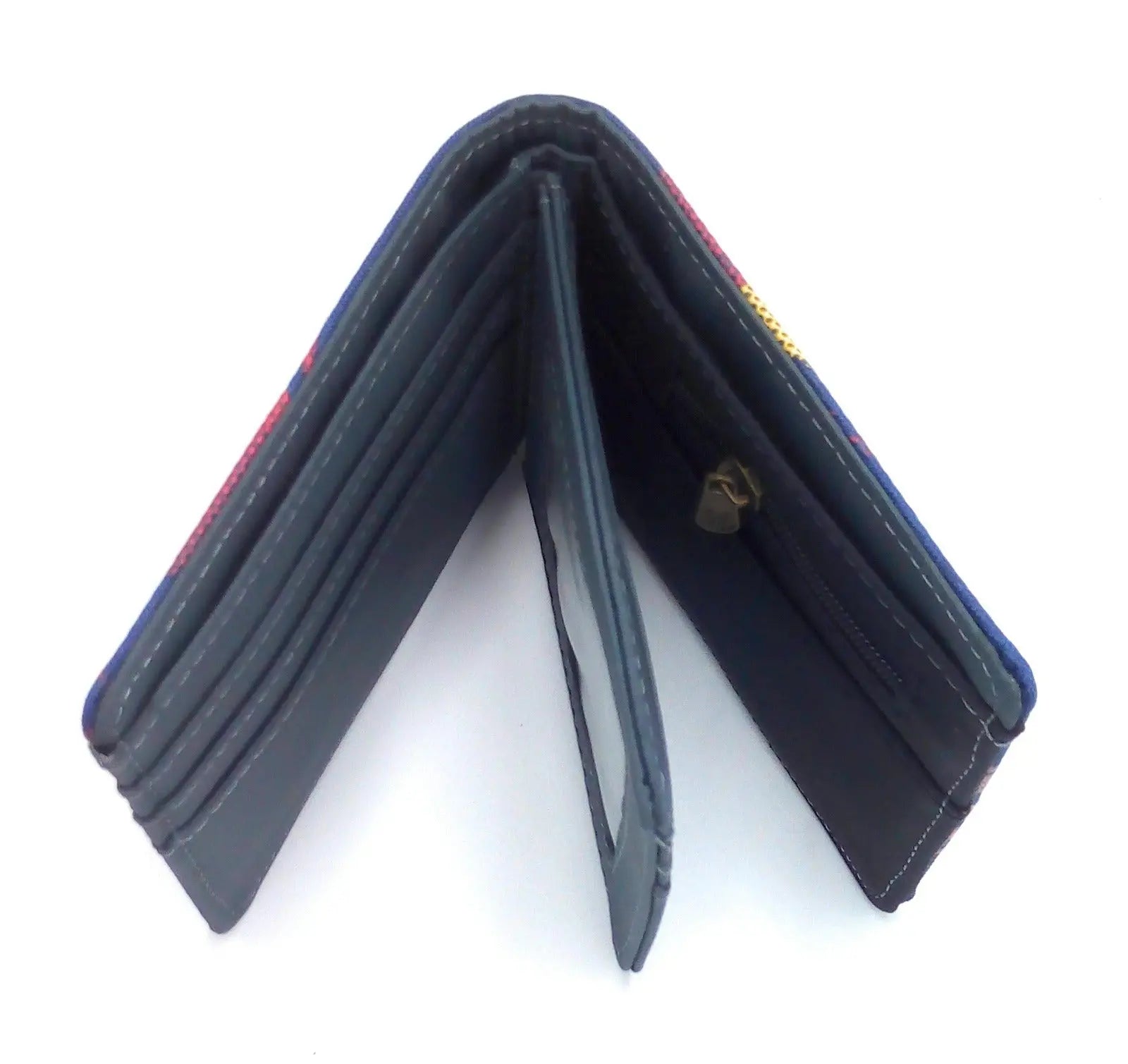 Comprar Cartera de hombre azul España serigrafiada con llamarada Bandera España La Flamenca de Borgoña Patricia Muñoz VOX