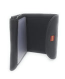 Comprar Cartera de piel marrón bandera de España en el centro Bandera España La Flamenca de Borgoña Patricia Muñoz VOX