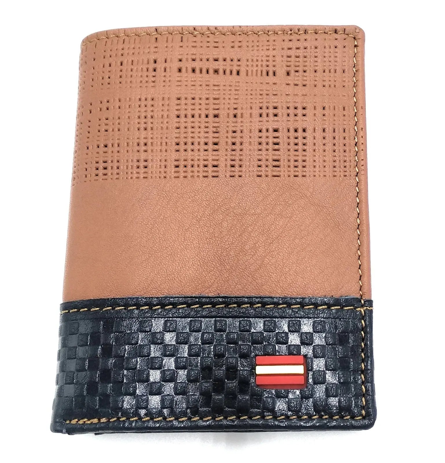 Comprar Cartera de piel marrón y azul bandera de España Bandera España La Flamenca de Borgoña Patricia Muñoz VOX