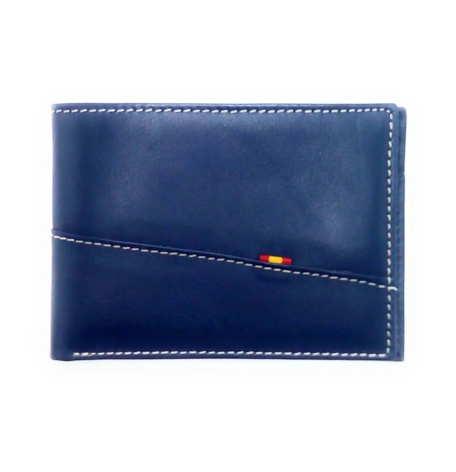 Comprar Cartera Placa Policía azul marino piel Ubrique Bandera España Bandera España La Flamenca de Borgoña Patricia Muñoz VOX