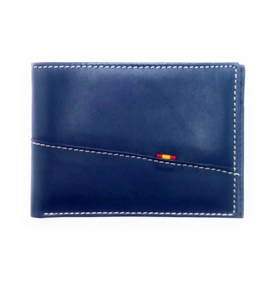 Cartera Placa Policía azul piel Ubrique Bandera España