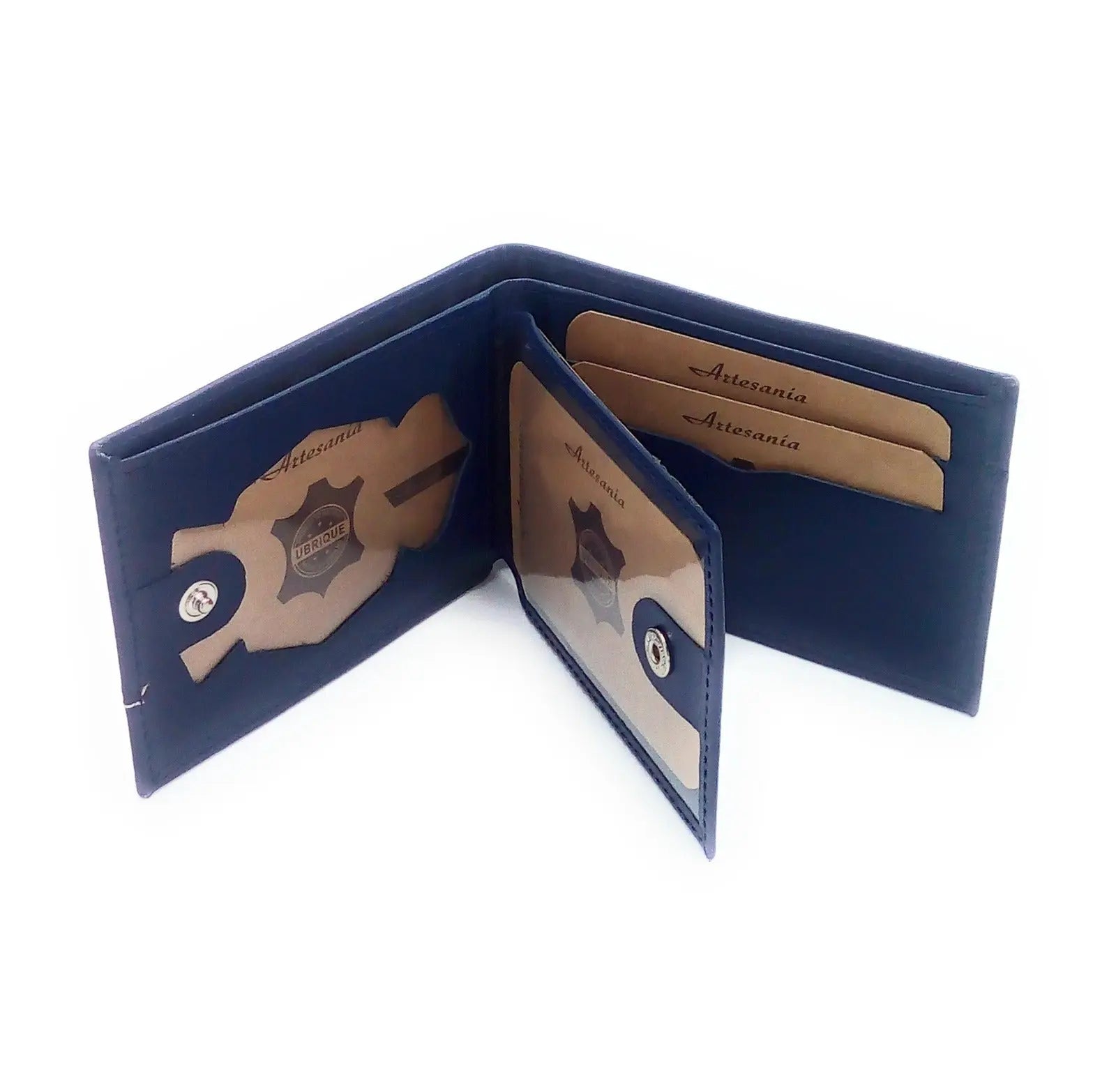 Comprar Cartera Placa Policía azul marino piel Ubrique Bandera España Bandera España La Flamenca de Borgoña Patricia Muñoz VOX