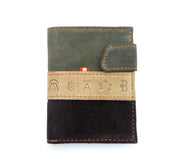 Comprar Cartera taurina tricolor piel serraje Ubrique Bandera Españar hierros taurinos Bandera España La Flamenca de Borgoña Patricia Muñoz VOX