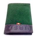 Comprar Cartera serraje verde y sellado taurino Bandera España La Flamenca de Borgoña Patricia Muñoz VOX