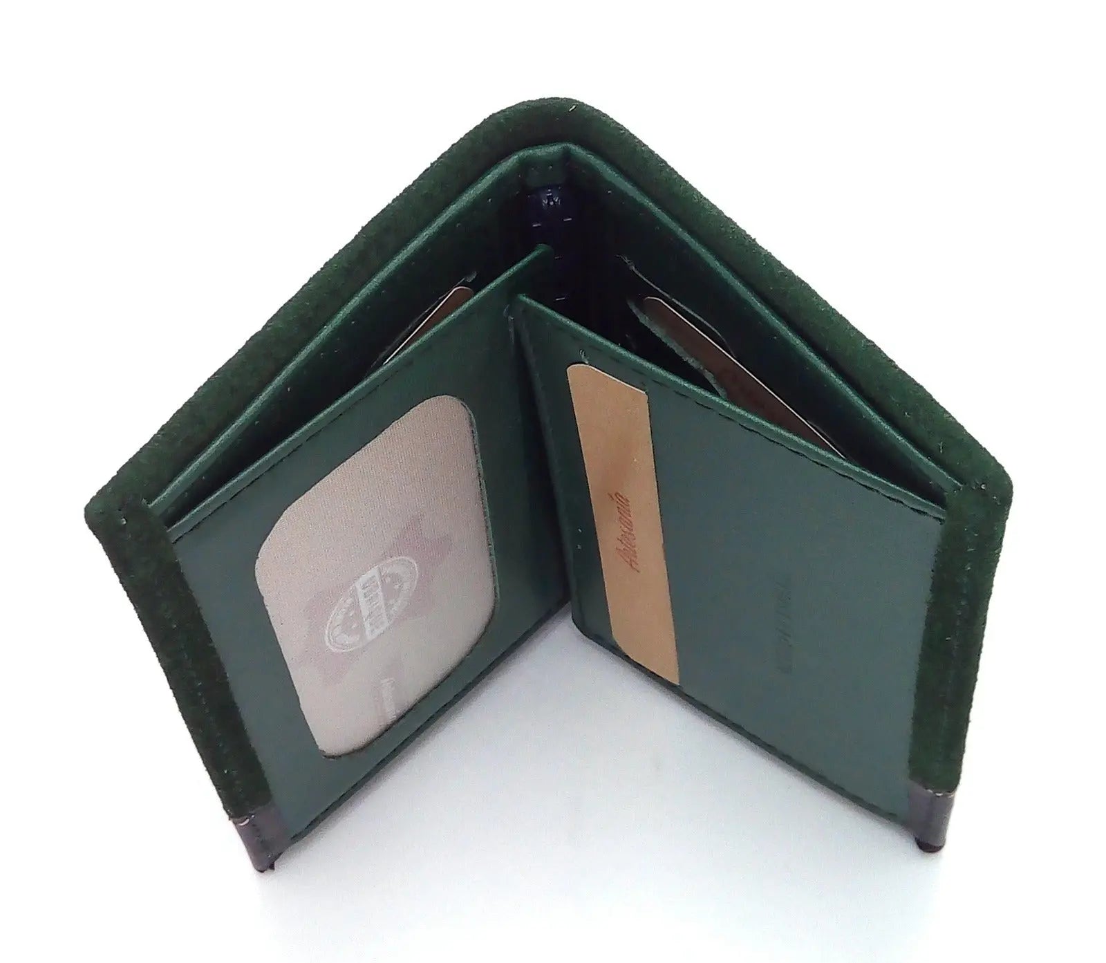 Comprar Cartera serraje verde y sellado taurino hierros Bandera España La Flamenca de Borgoña Patricia Muñoz VOX