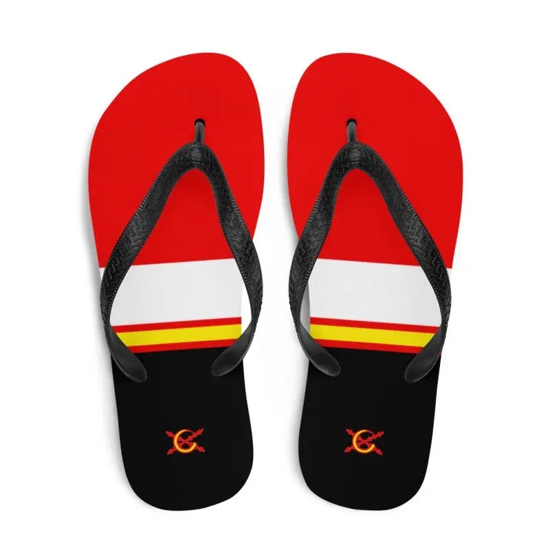 Comprar Chanclas Bandera de España roja y negra Bandera España La Flamenca de Borgoña Patricia Muñoz VOX