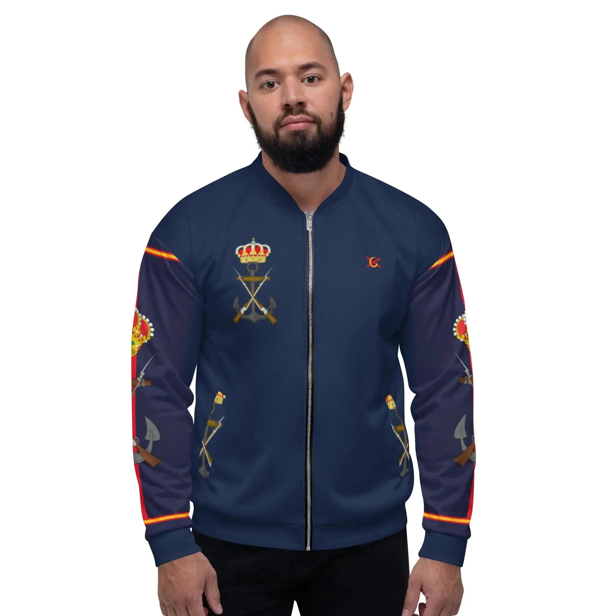 Comprar Chaqueta bomber Infantería de Marina Bandera España La Flamenca de Borgoña Patricia Muñoz VOX