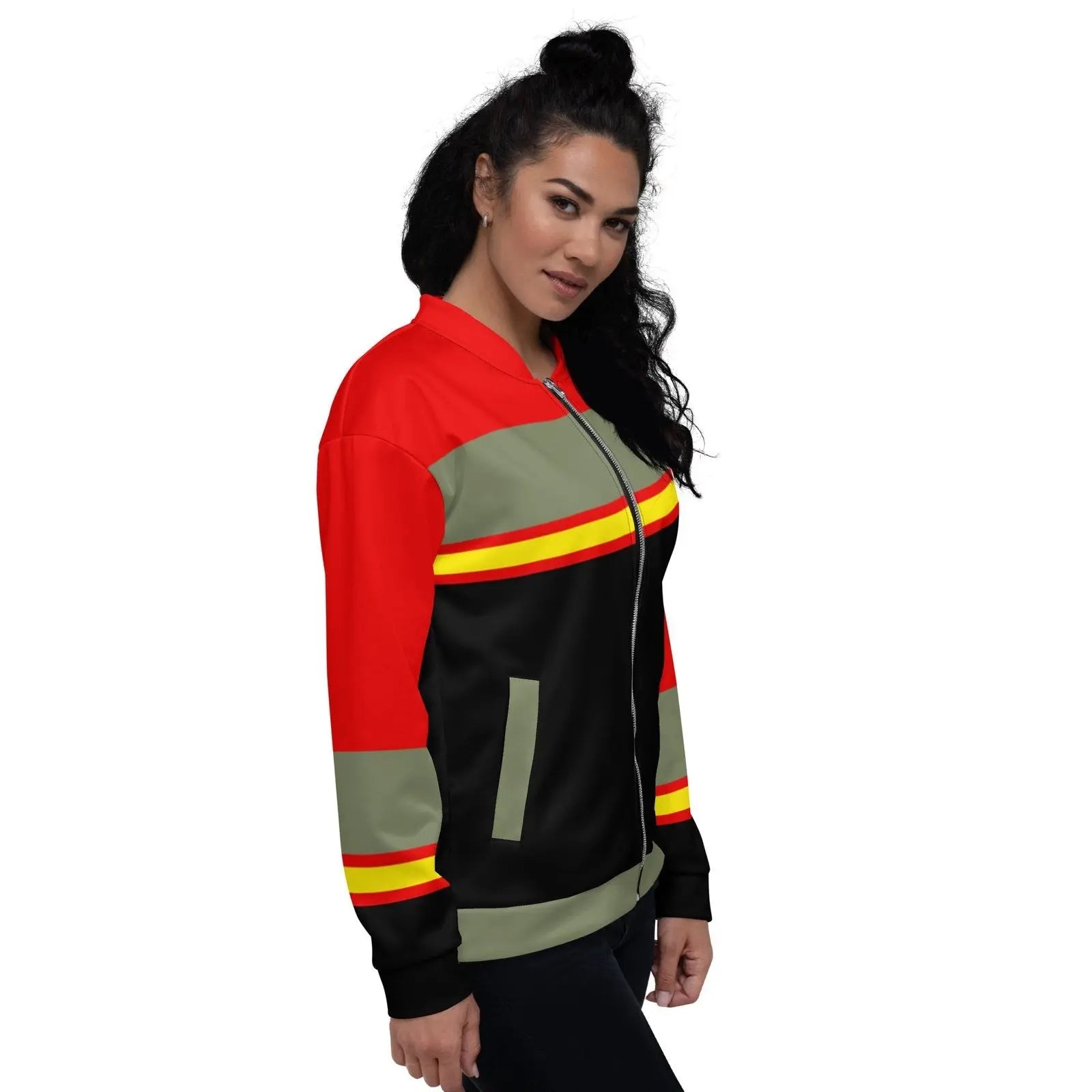 Comprar Chaqueta Bandera España bomber unisex Bandera España La Flamenca de Borgoña Patricia Muñoz VOX