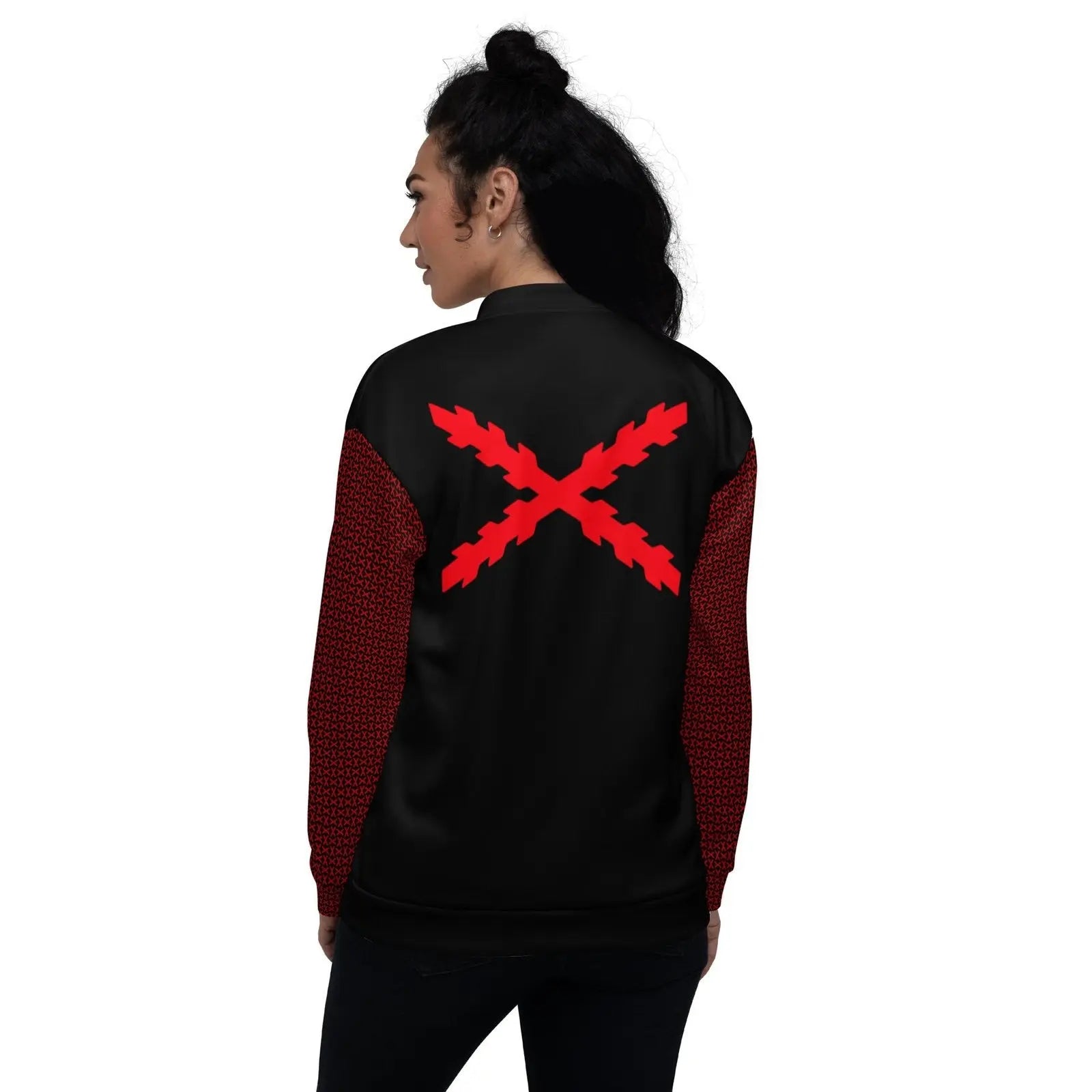 Comprar Chaqueta bomber unisex Cruz de Borgoña Bandera España La Flamenca de Borgoña Patricia Muñoz VOX
