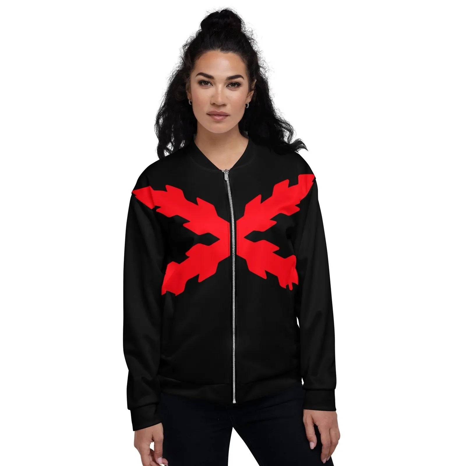 Comprar Chaqueta bomber unisex Cruz de Borgoña Bandera España La Flamenca de Borgoña Patricia Muñoz VOX