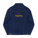 Comprar Chaqueta denim unisex Viva España ¡joder! Bandera España La Flamenca de Borgoña Patricia Muñoz VOX