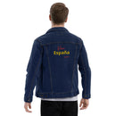 Comprar Chaqueta denim unisex Viva España ¡joder! Bandera España La Flamenca de Borgoña Patricia Muñoz VOX
