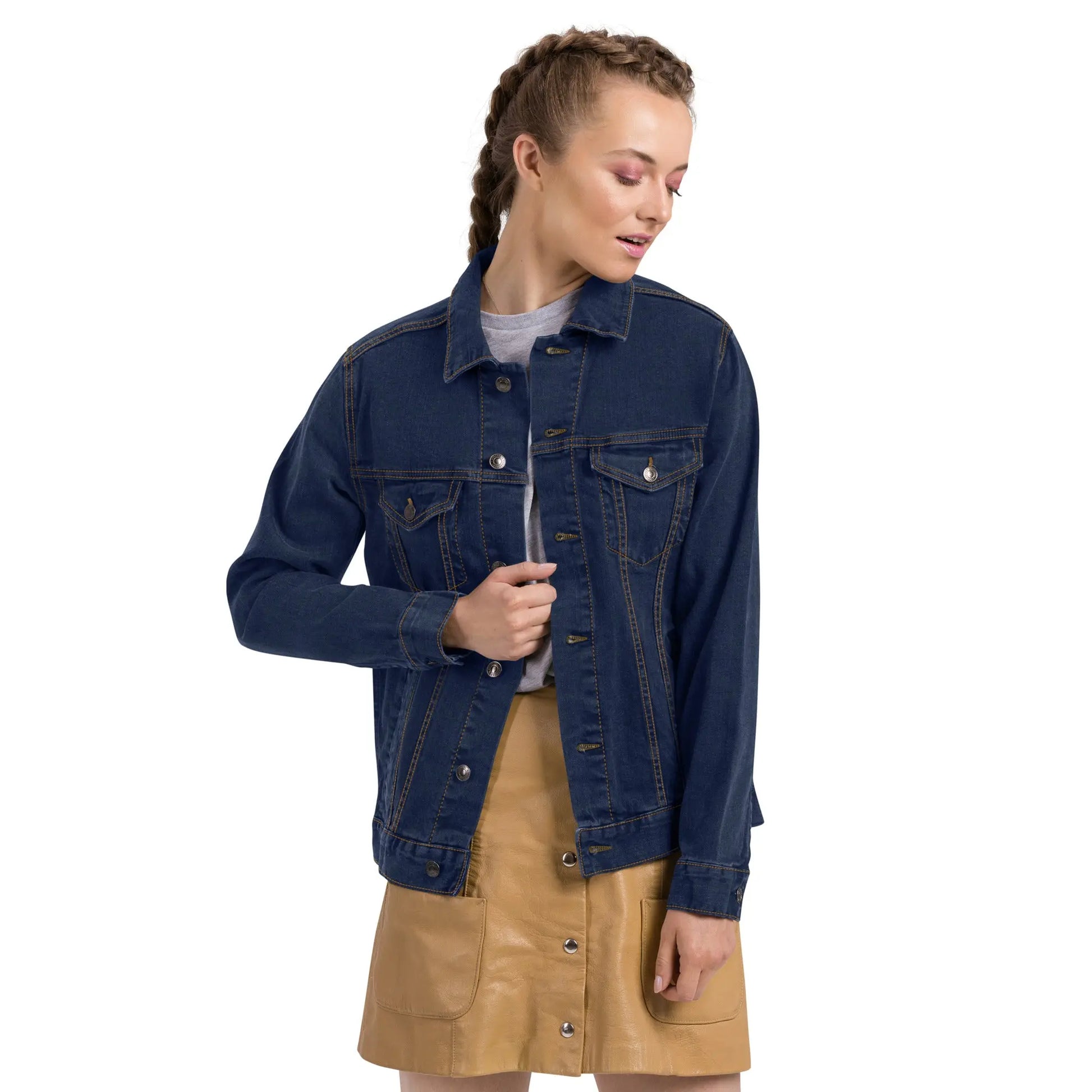 Comprar Chaqueta denim unisex Viva España ¡joder! Bandera España La Flamenca de Borgoña Patricia Muñoz VOX