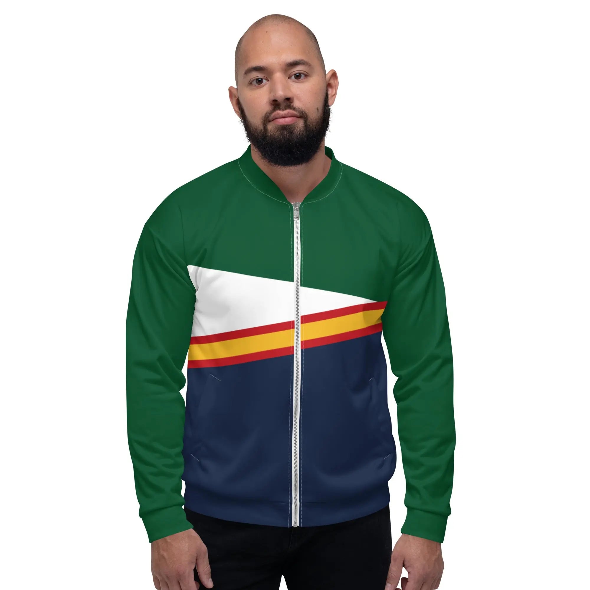 Comprar Chaqueta deportiva Bandera España unisex verde y azul Bandera España La Flamenca de Borgoña Patricia Muñoz VOX