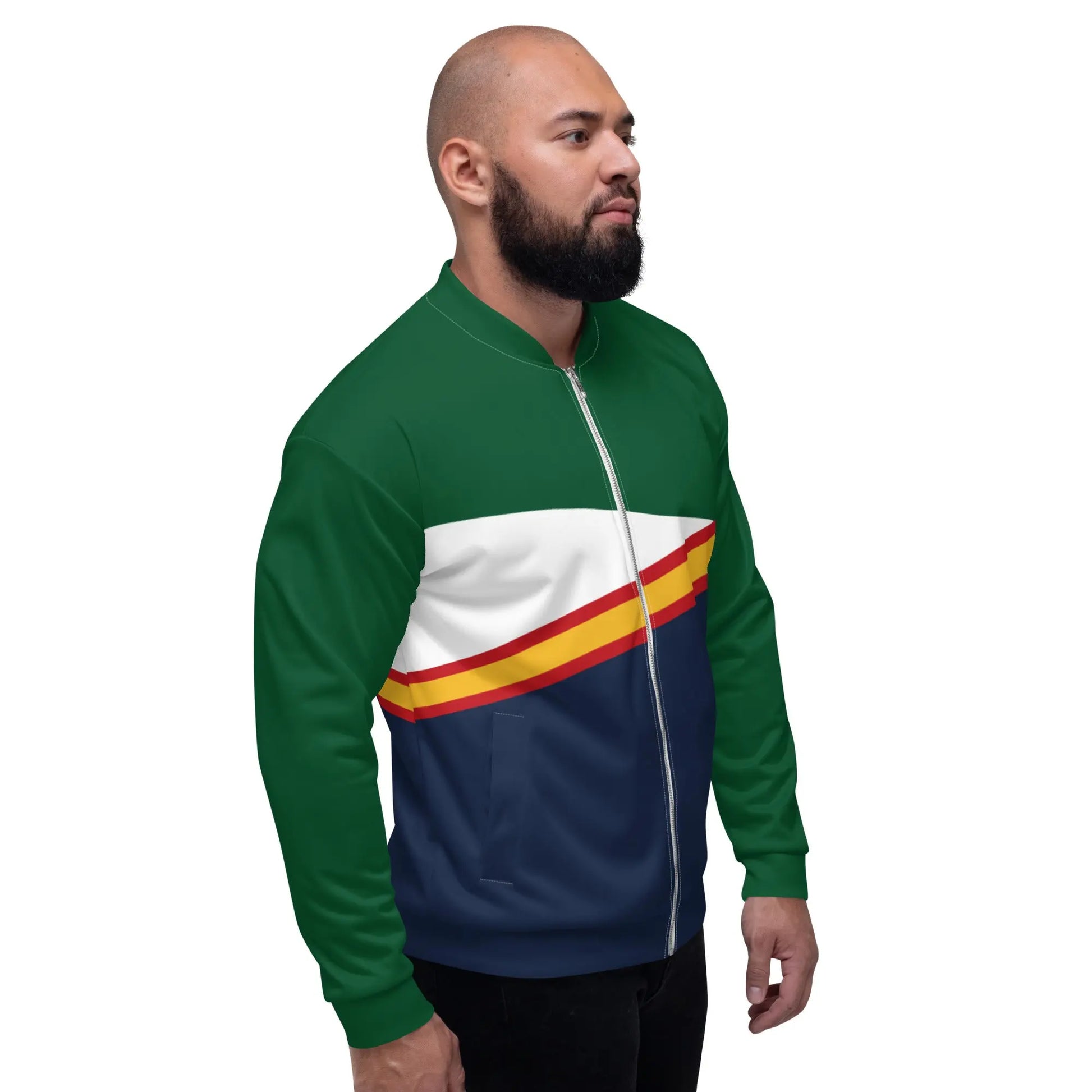 Comprar Chaqueta deportiva Bandera España unisex verde y azul Bandera España La Flamenca de Borgoña Patricia Muñoz VOX