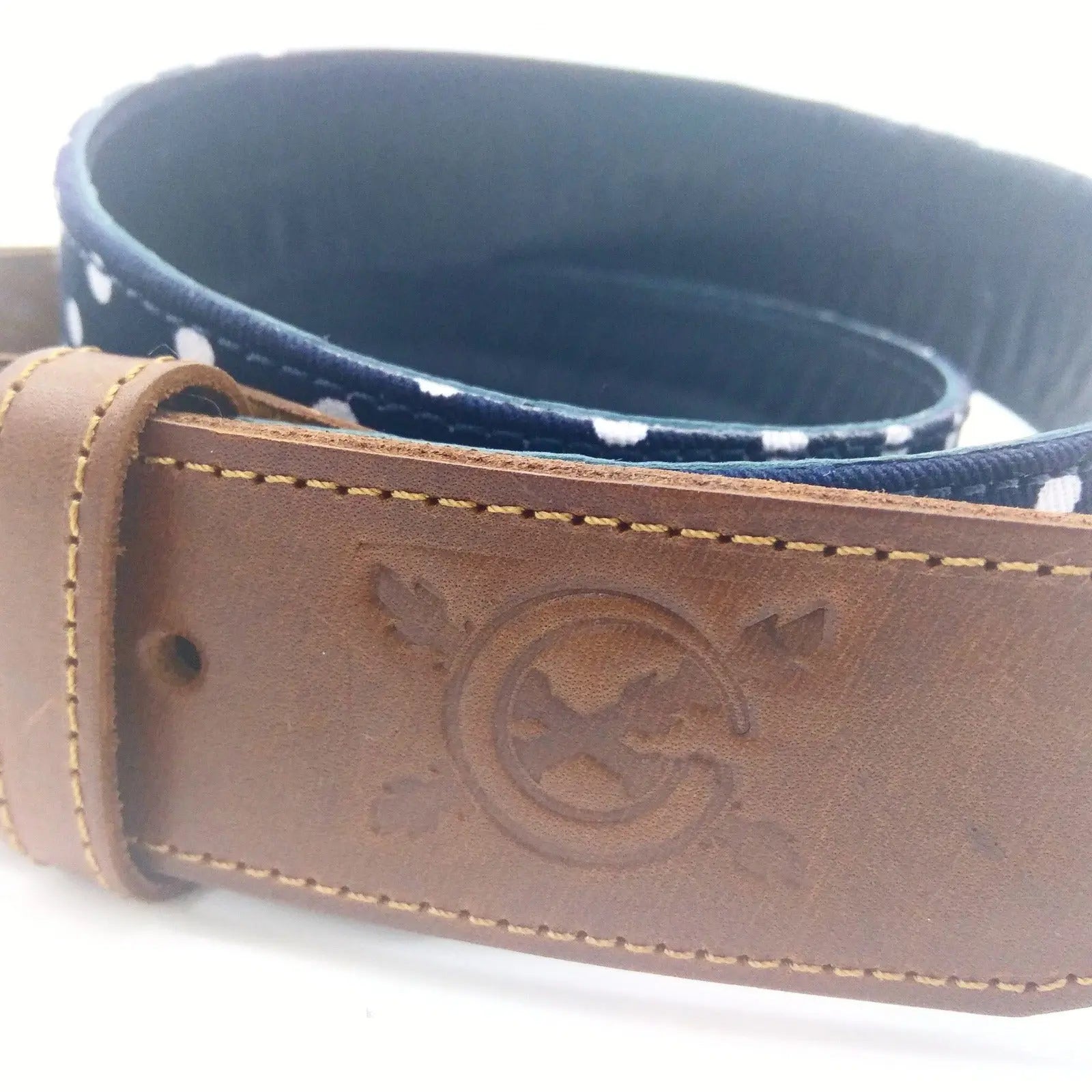 Comprar Cinturón de lunares azul 90cm Bandera España La Flamenca de Borgoña Patricia Muñoz VOX