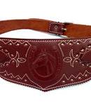 Comprar Cinturón piel Romero caballo Bandera España La Flamenca de Borgoña Patricia Muñoz VOX