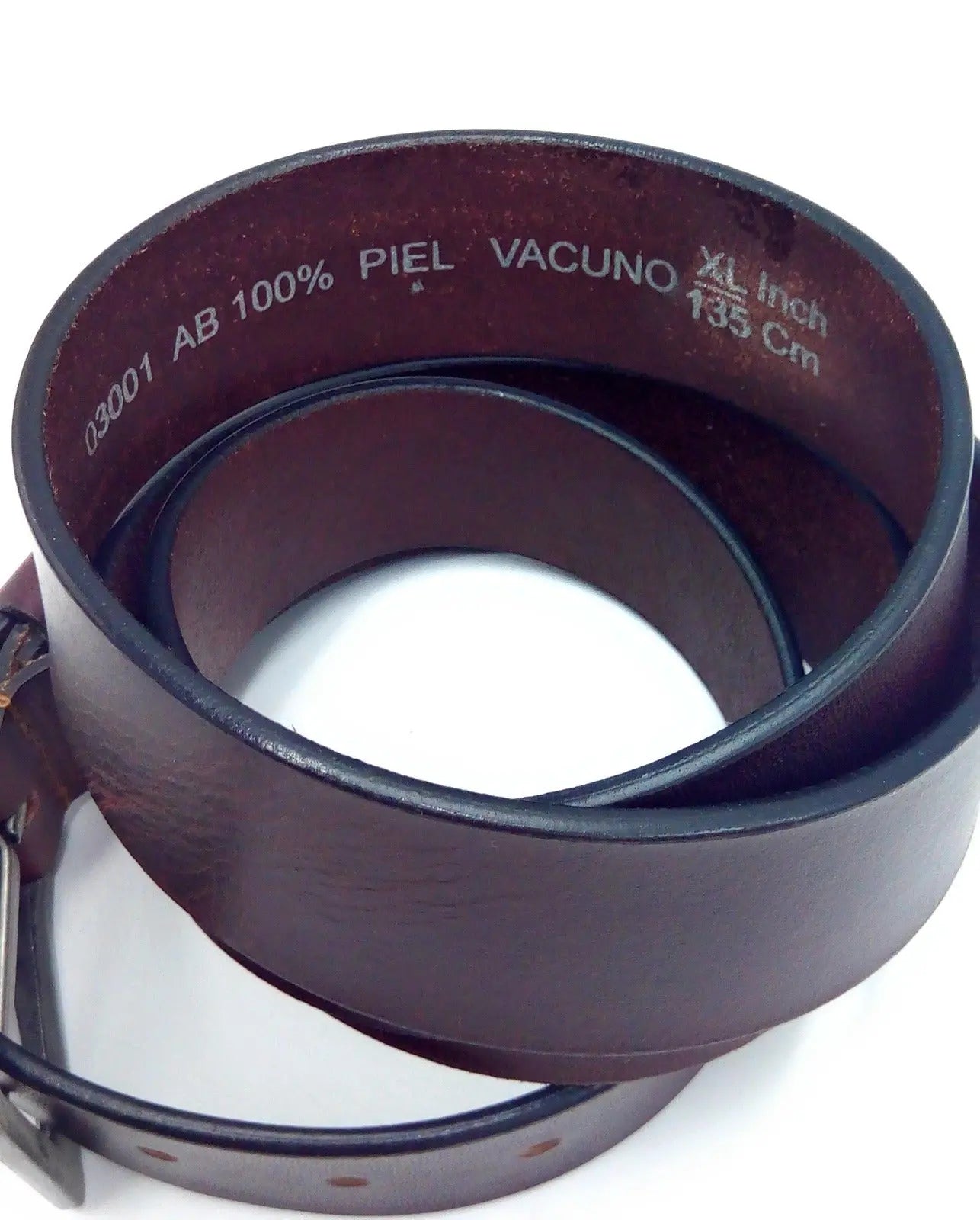 Comprar Cinturón piel talla grande 135 cm Bandera España La Flamenca de Borgoña Patricia Muñoz VOX