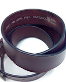 Comprar Cinturón piel talla grande 135 cm Bandera España La Flamenca de Borgoña Patricia Muñoz VOX