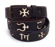 Comprar Cinturón piel taurino Bandera España La Flamenca de Borgoña Patricia Muñoz VOX