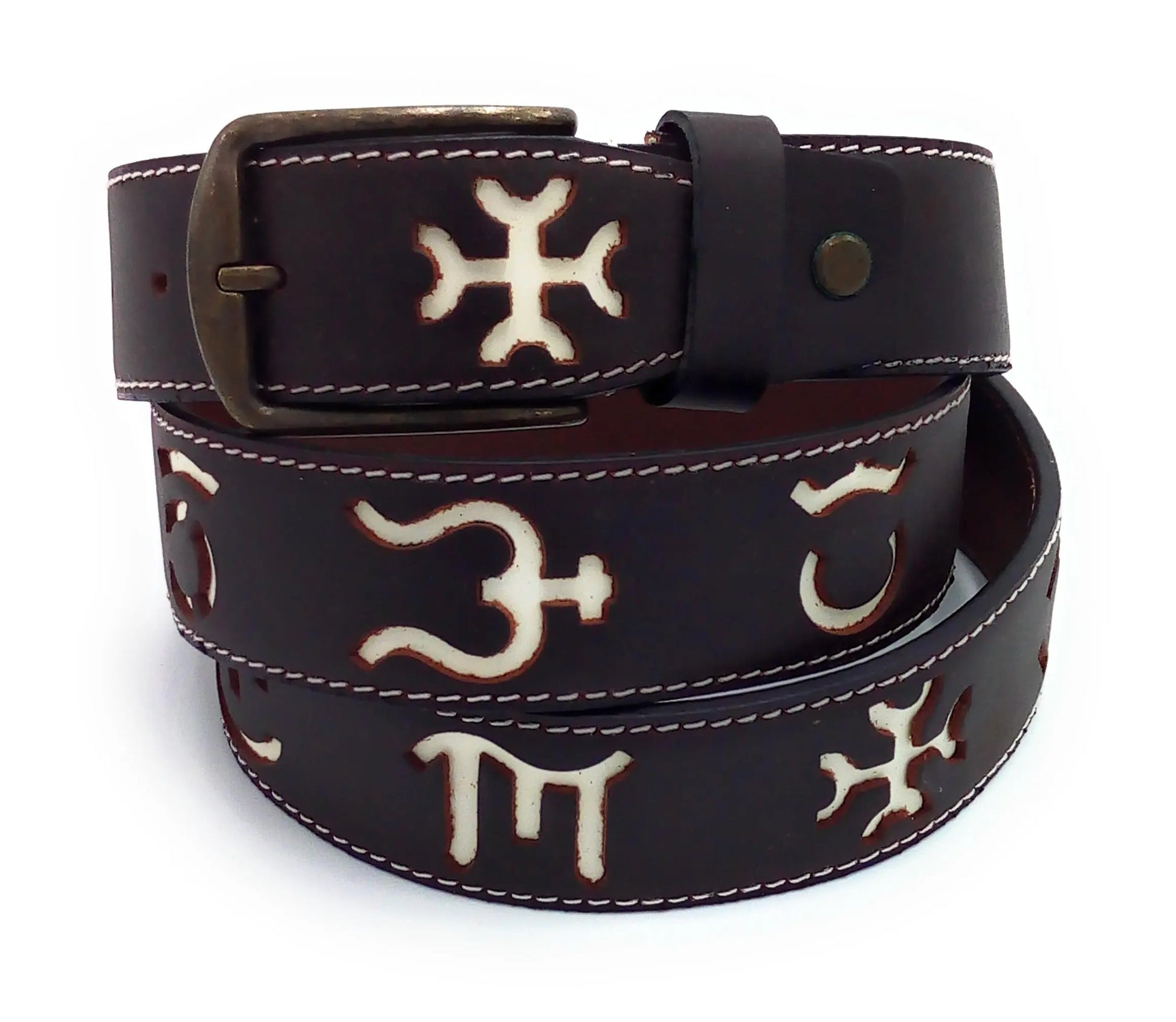 Comprar Cinturón piel taurino Bandera España La Flamenca de Borgoña Patricia Muñoz VOX