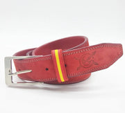 Comprar Cinturón bandera España rojo serraje Bandera España La Flamenca de Borgoña Patricia Muñoz VOX