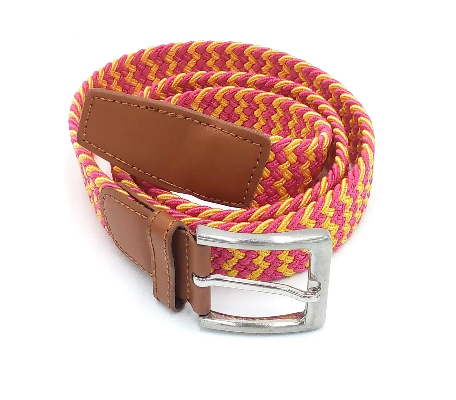 Comprar Cinturón trenzado taurino rosa - OFERTA Bandera España La Flamenca de Borgoña Patricia Muñoz VOX