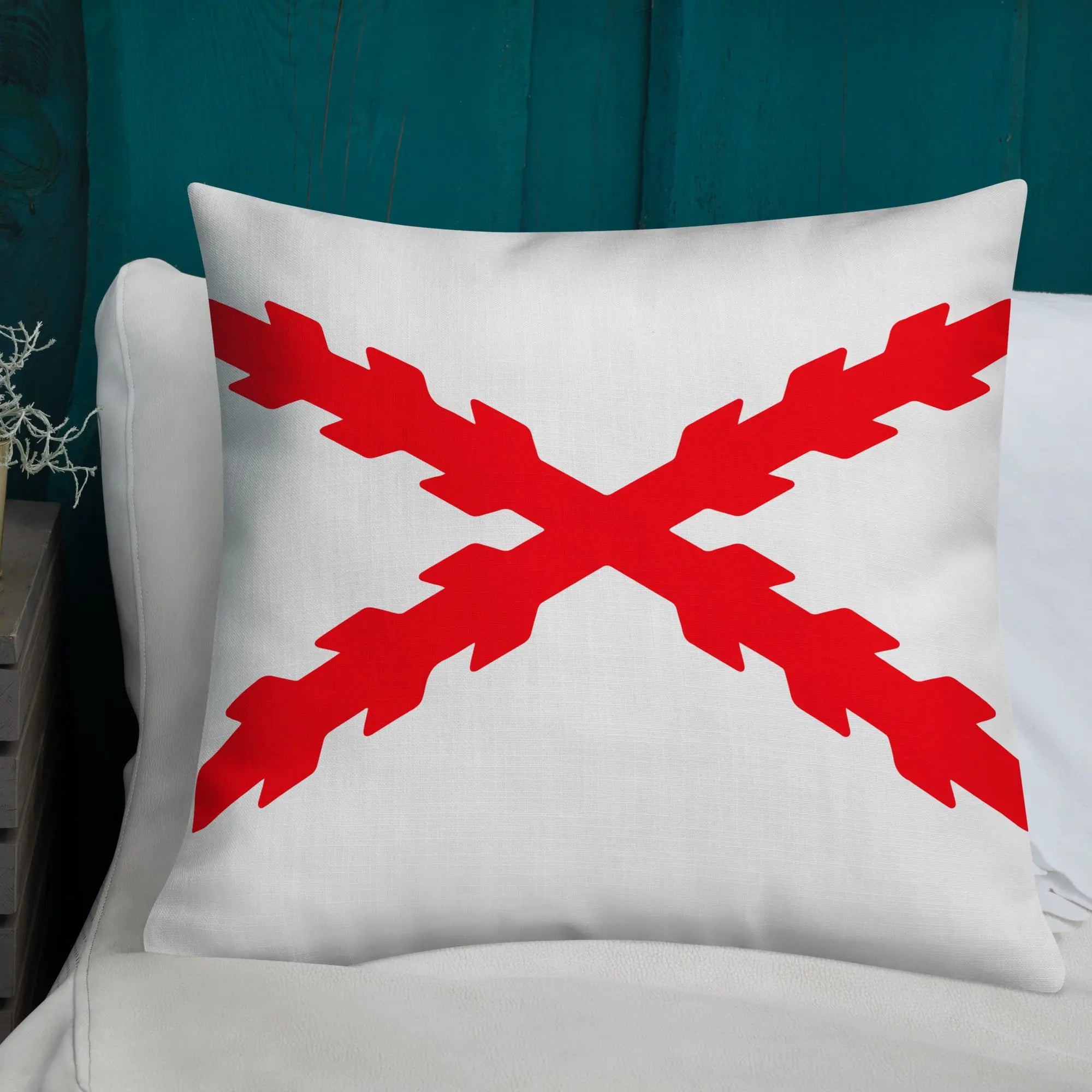 Comprar Cojín Cruz de Borgoña Bandera España La Flamenca de Borgoña Patricia Muñoz VOX