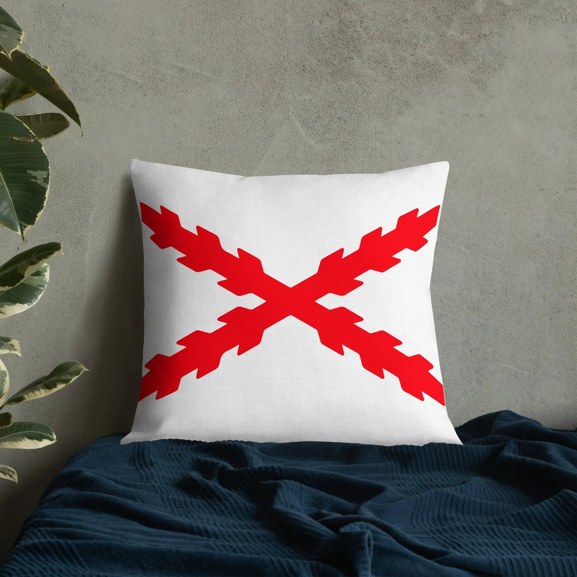 Comprar Cojín Cruz de Borgoña Bandera España La Flamenca de Borgoña Patricia Muñoz VOX