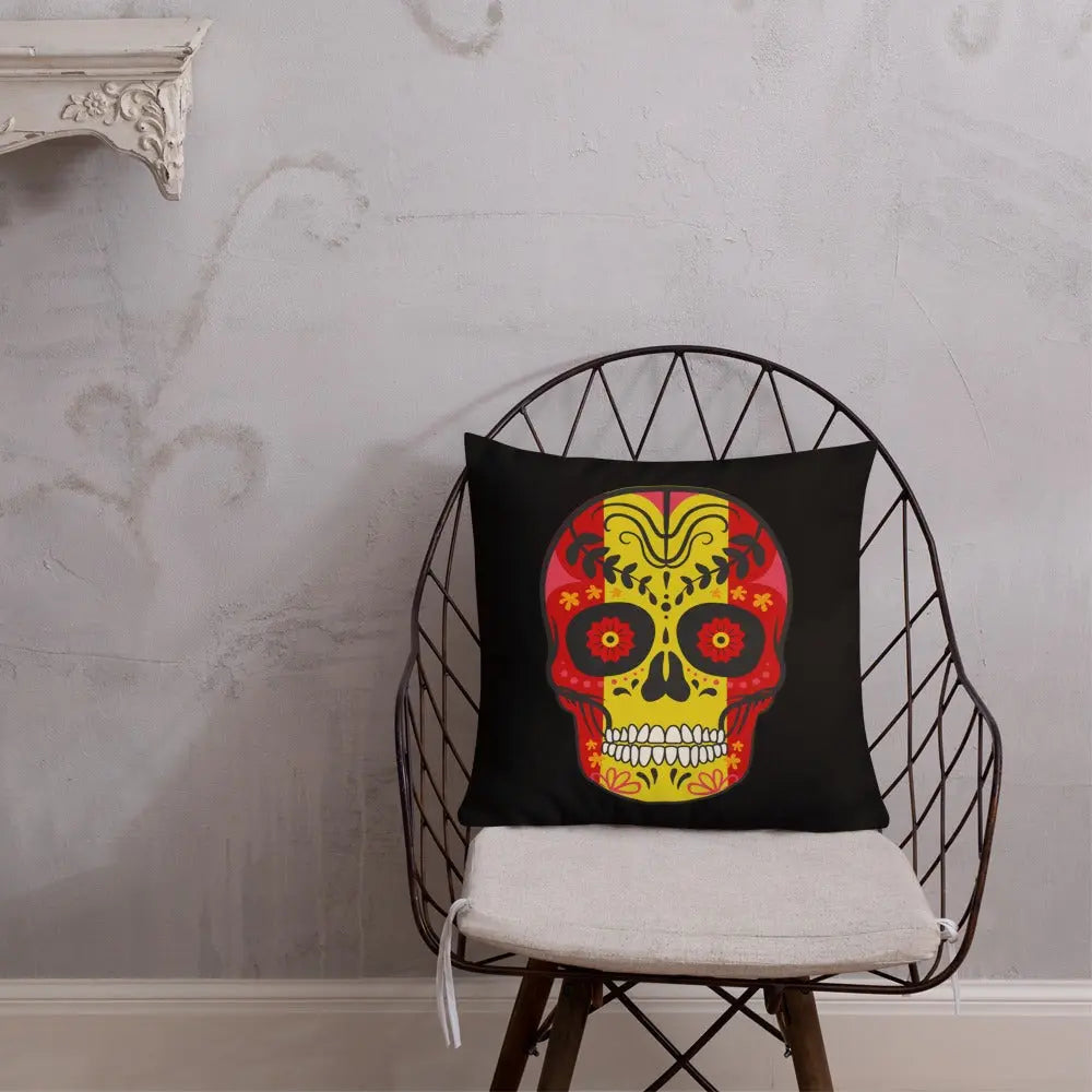 Comprar Cojín calavera España Bandera España La Flamenca de Borgoña Patricia Muñoz VOX