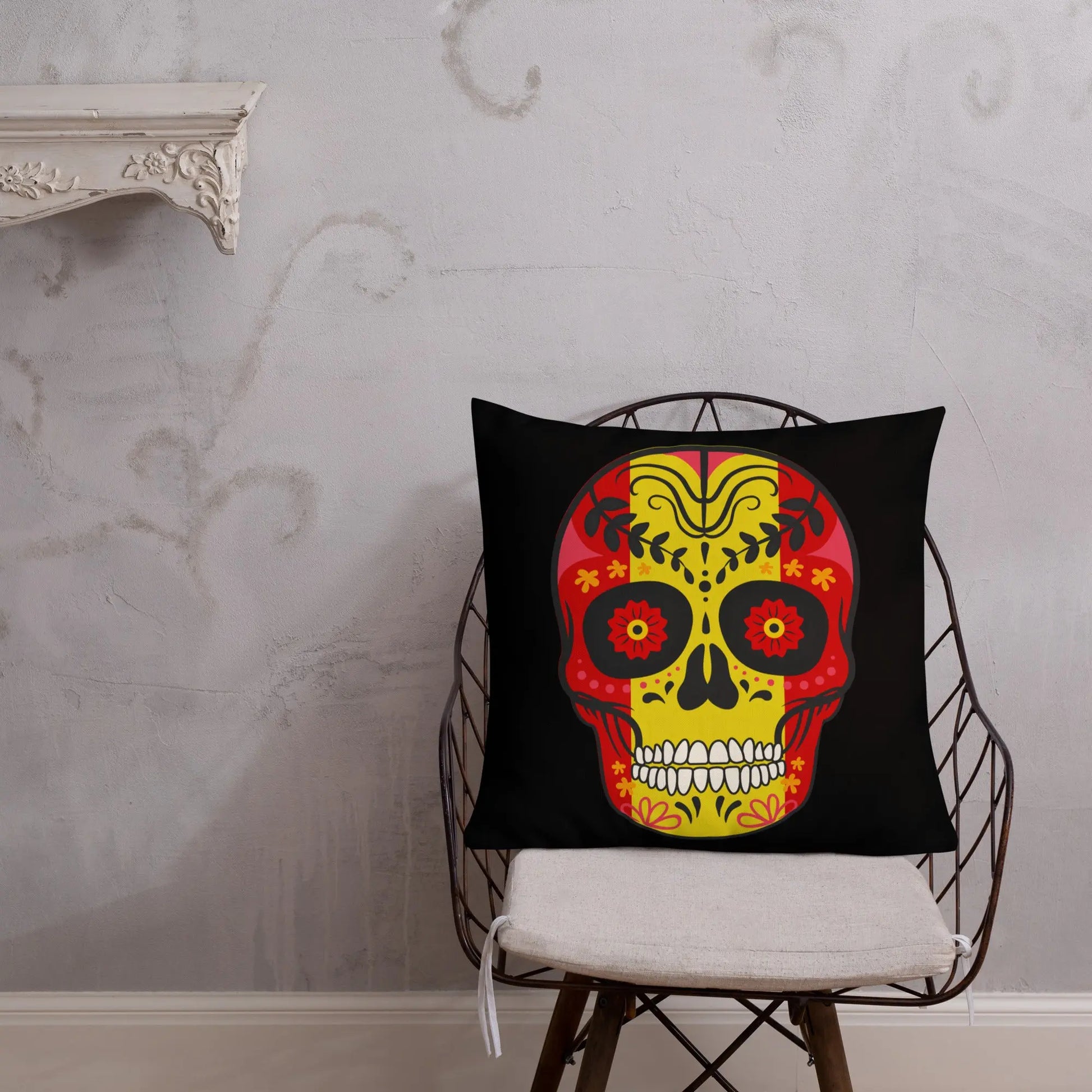 Comprar Cojín calavera España Bandera España La Flamenca de Borgoña Patricia Muñoz VOX