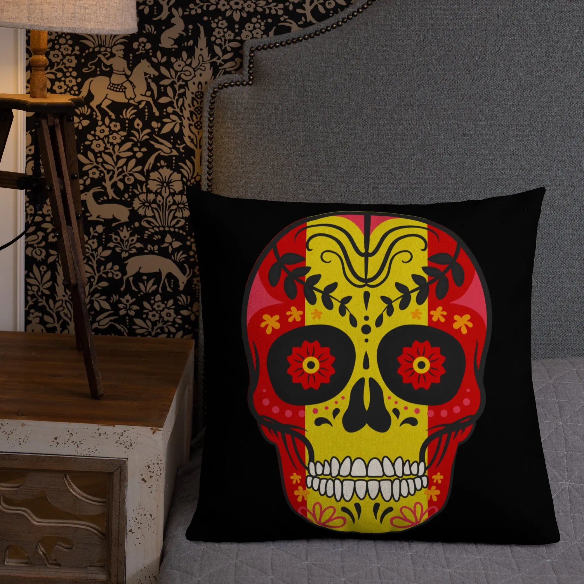 Comprar Cojín calavera España Bandera España La Flamenca de Borgoña Patricia Muñoz VOX