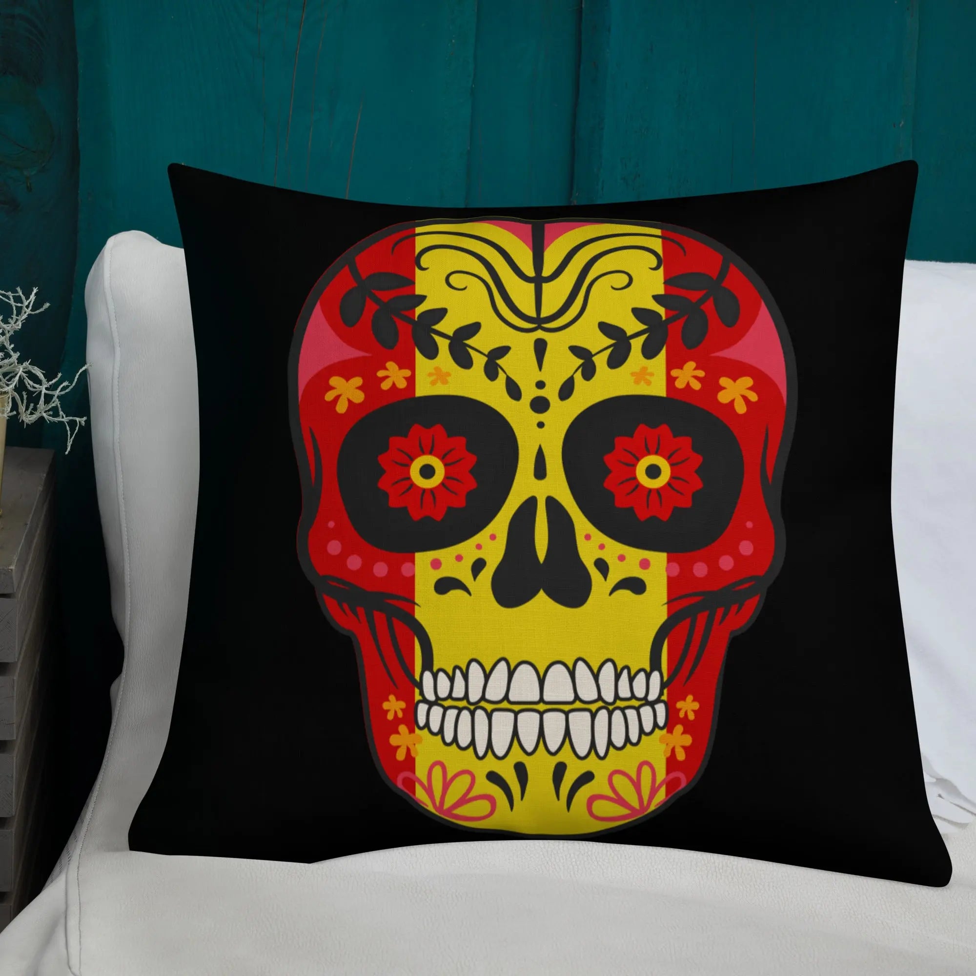 Comprar Cojín calavera España Bandera España La Flamenca de Borgoña Patricia Muñoz VOX