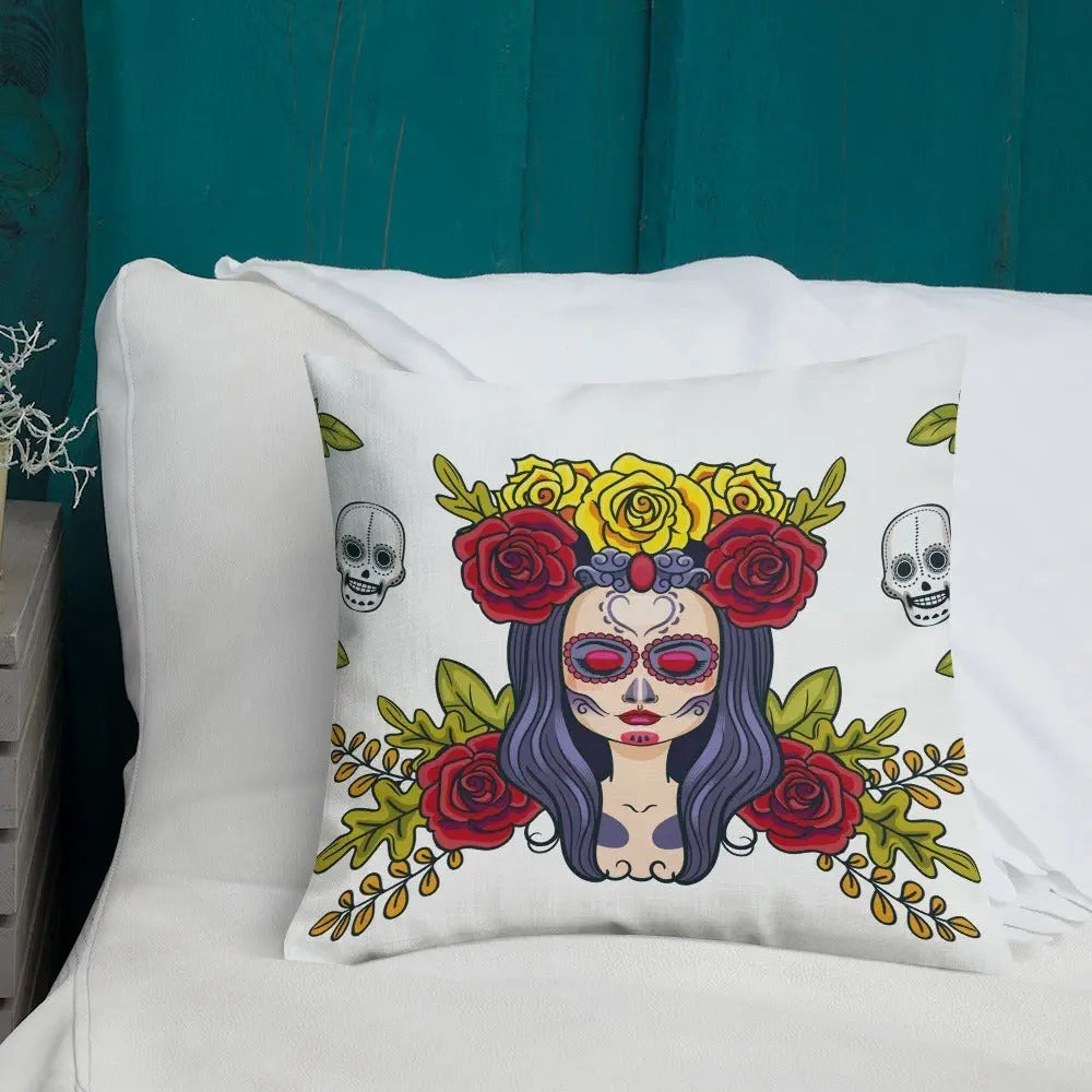 Comprar Cojín calavera La Muerte Bandera España La Flamenca de Borgoña Patricia Muñoz VOX