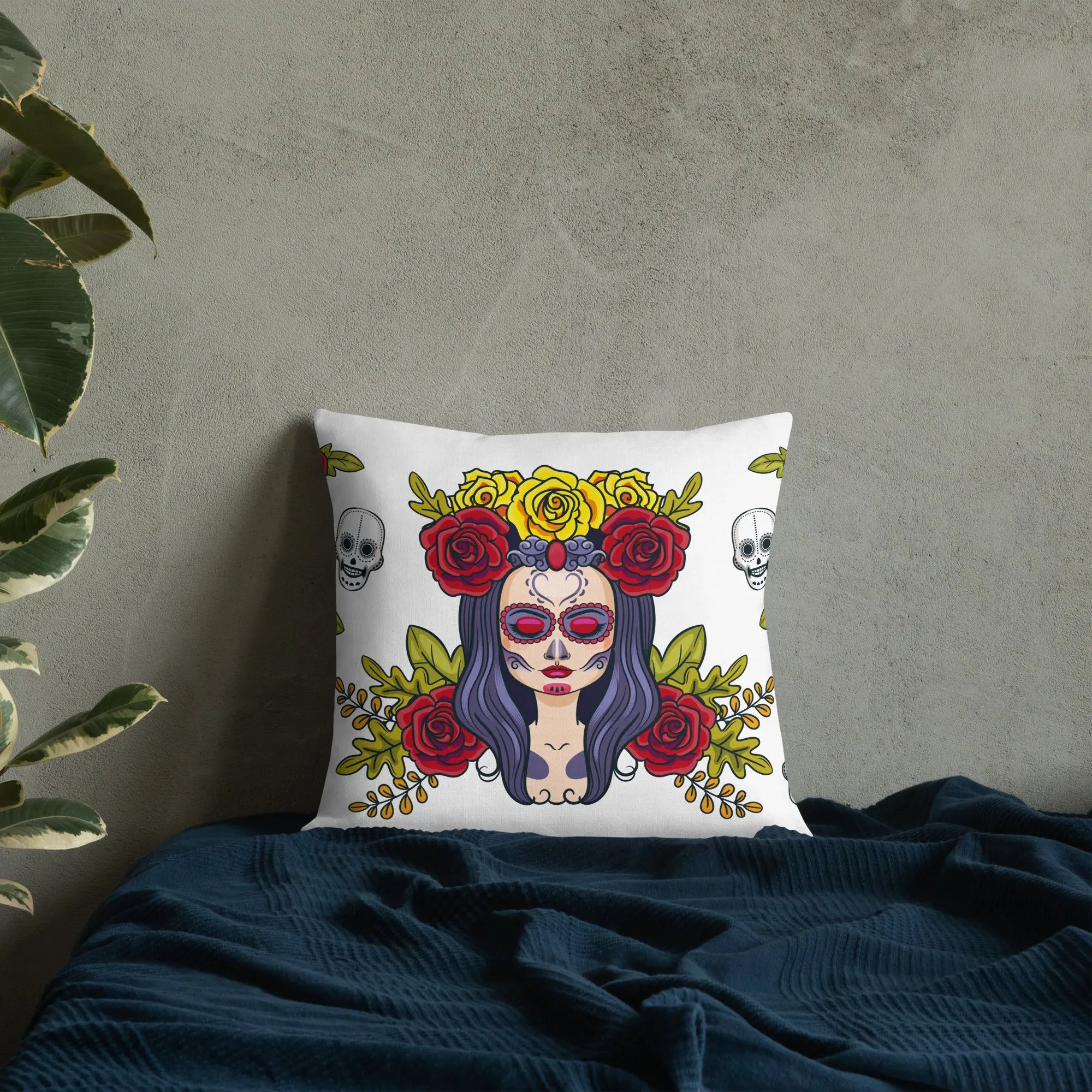 Comprar Cojín calavera La Muerte Bandera España La Flamenca de Borgoña Patricia Muñoz VOX