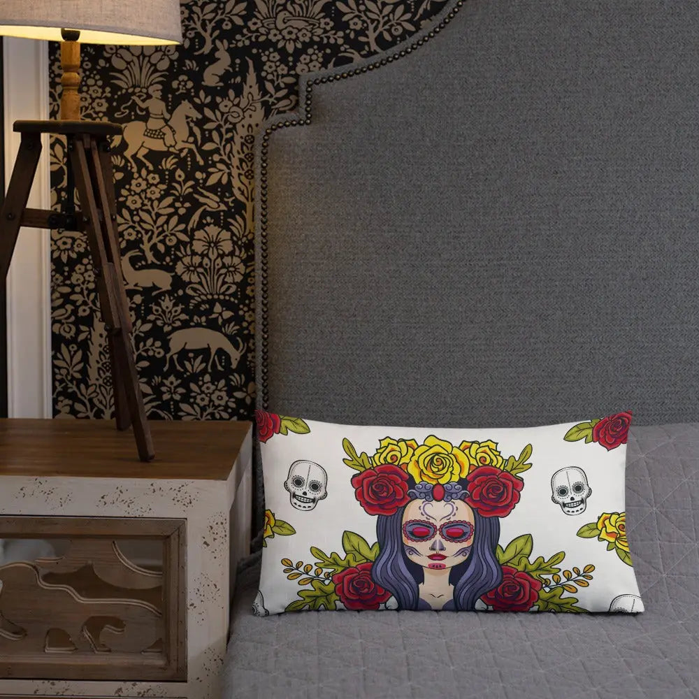Comprar Cojín calavera La Muerte Bandera España La Flamenca de Borgoña Patricia Muñoz VOX