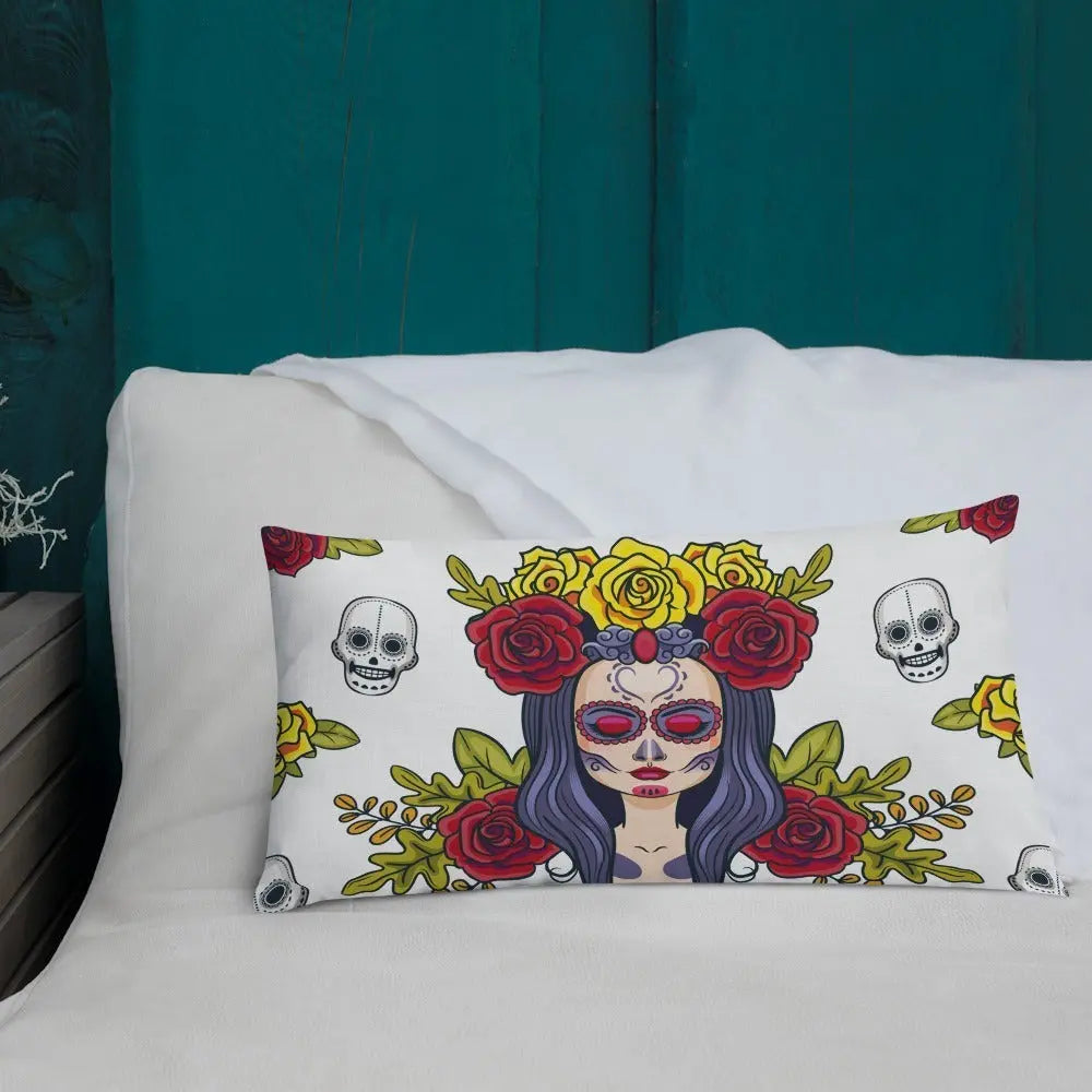 Comprar Cojín calavera La Muerte Bandera España La Flamenca de Borgoña Patricia Muñoz VOX