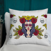 Comprar Cojín calavera La Muerte Bandera España La Flamenca de Borgoña Patricia Muñoz VOX