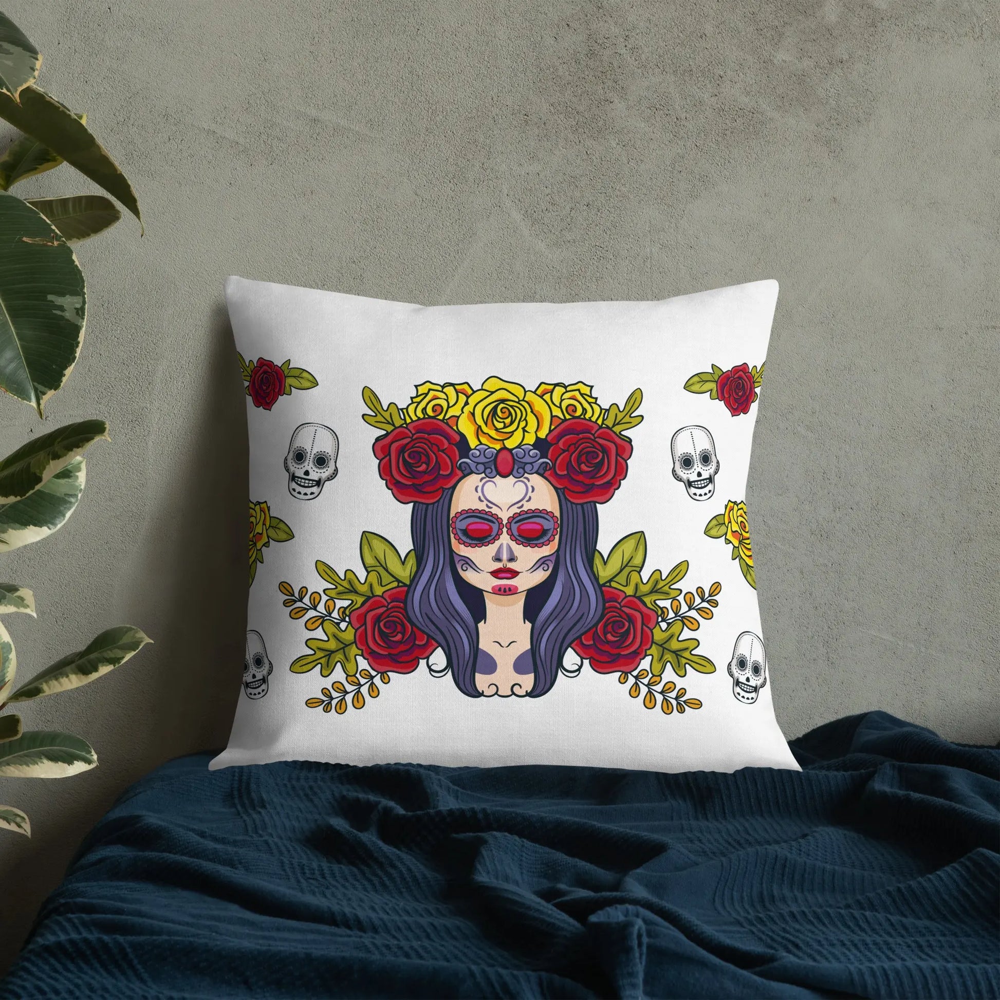 Comprar Cojín calavera La Muerte Bandera España La Flamenca de Borgoña Patricia Muñoz VOX