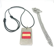 Comprar Colgante Bandera España plateado horizontal Bandera España La Flamenca de Borgoña Patricia Muñoz VOX