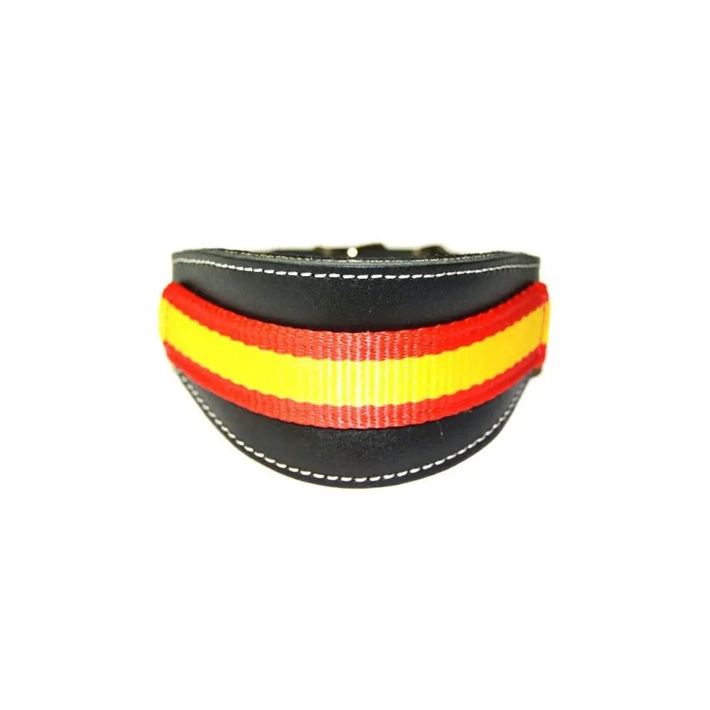 Comprar Collar Bandera España para Galgo y Whippet La Flamenca de Borgoña, Bandera de España, Cruz de Borgoña, Patricia Muñoz, VOX, Santiago Abascal 