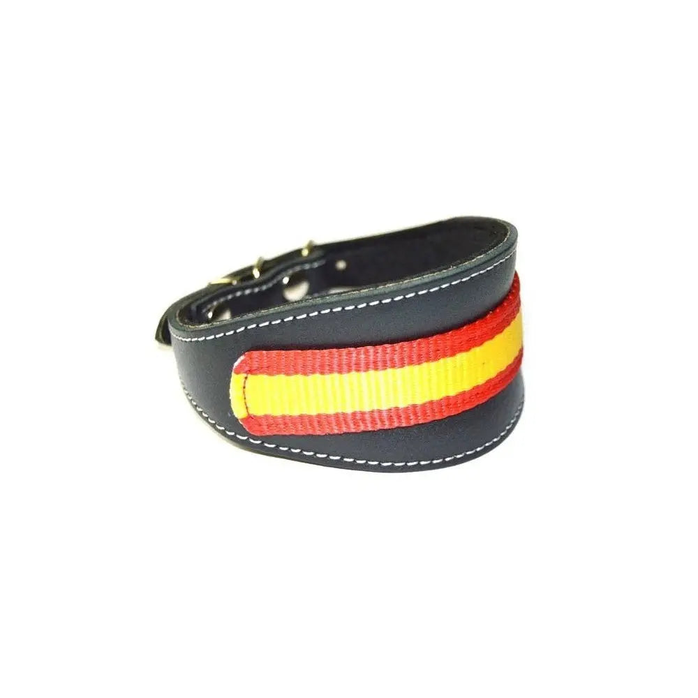 Comprar Collar Bandera España para Galgo y Whippet La Flamenca de Borgoña, Bandera de España, Cruz de Borgoña, Patricia Muñoz, VOX, Santiago Abascal 