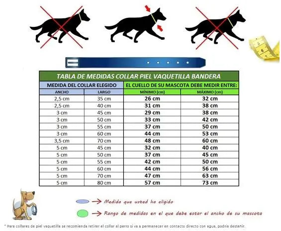 Comprar Collar piel marrón vaquetilla Bandera España Bandera España La Flamenca de Borgoña Patricia Muñoz VOX