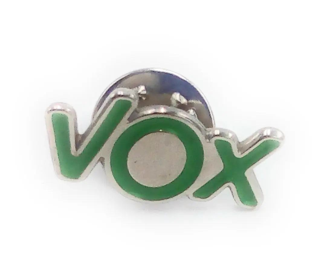 Comprar Pin de VOX Bandera España La Flamenca de Borgoña Patricia Muñoz VOX