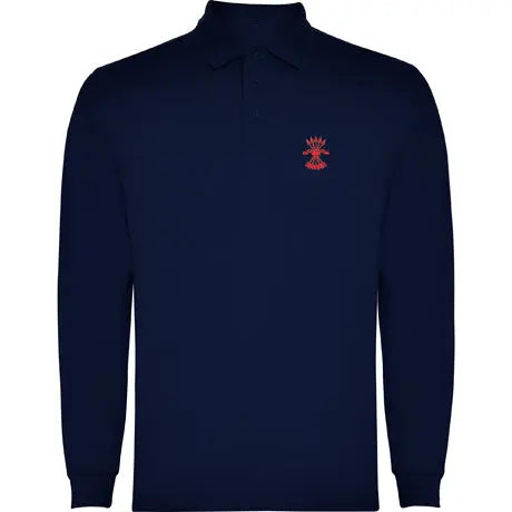 Comprar Polo Falange azul marino manga larga hombre Bandera España La Flamenca de Borgoña Patricia Muñoz VOX